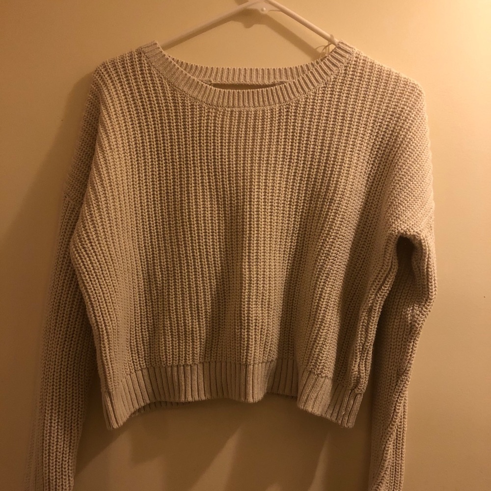 Cropped Beige Sweater